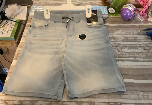 Kids denim pull on shorts