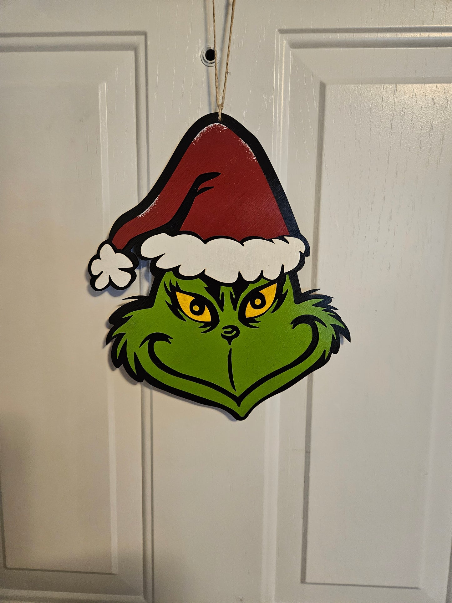 Grinchin' It Up This Christmas door hanger