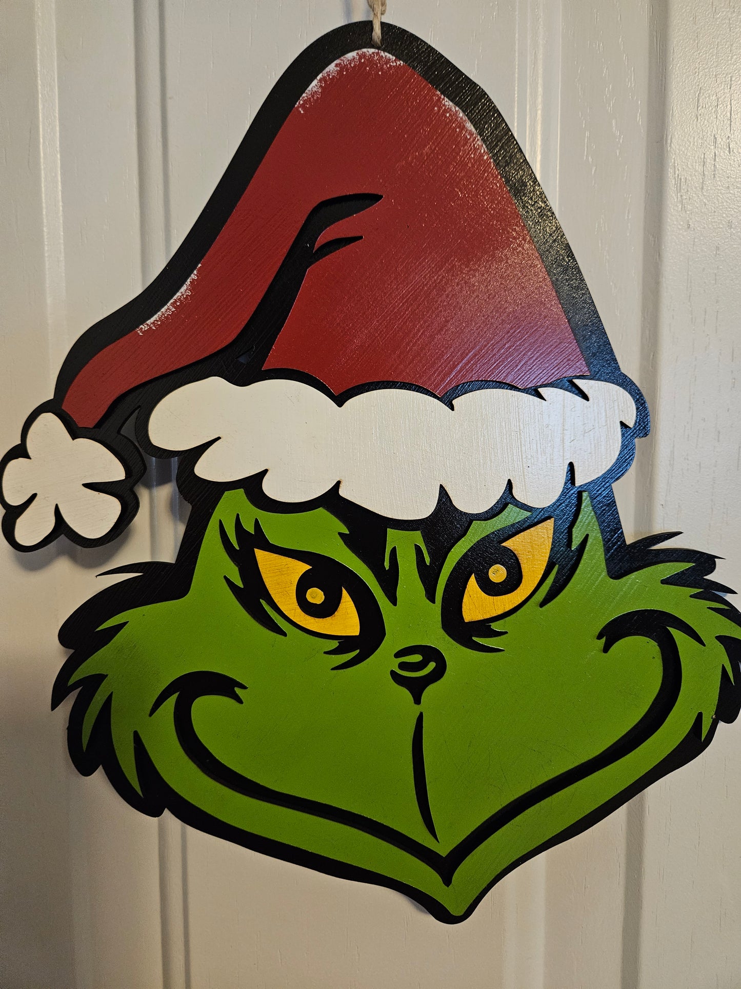 Grinchin' It Up This Christmas door hanger