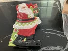 Fitz and Floyd Christmas Santa Claus Shaped Tray "Holiday Cheer" 2008